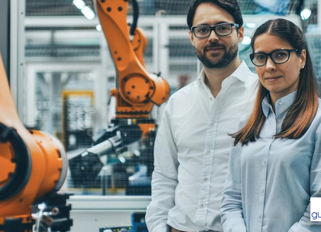 Processos padronizados com acompanhamento industrial e logo GuiaLean transparente
