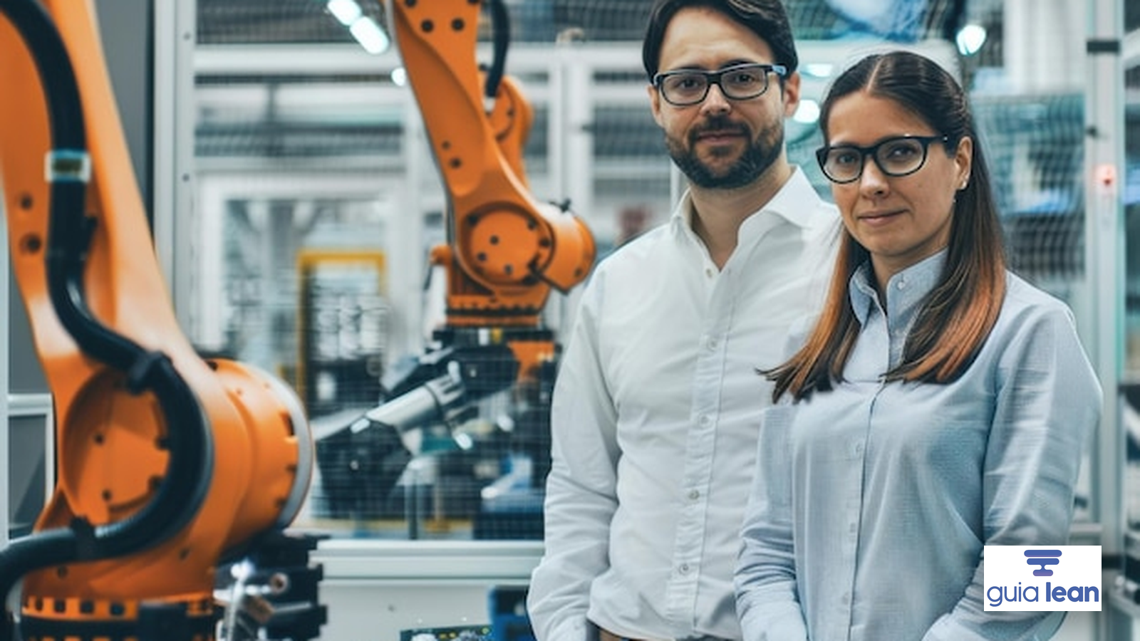 Processos padronizados com acompanhamento industrial e logo GuiaLean transparente